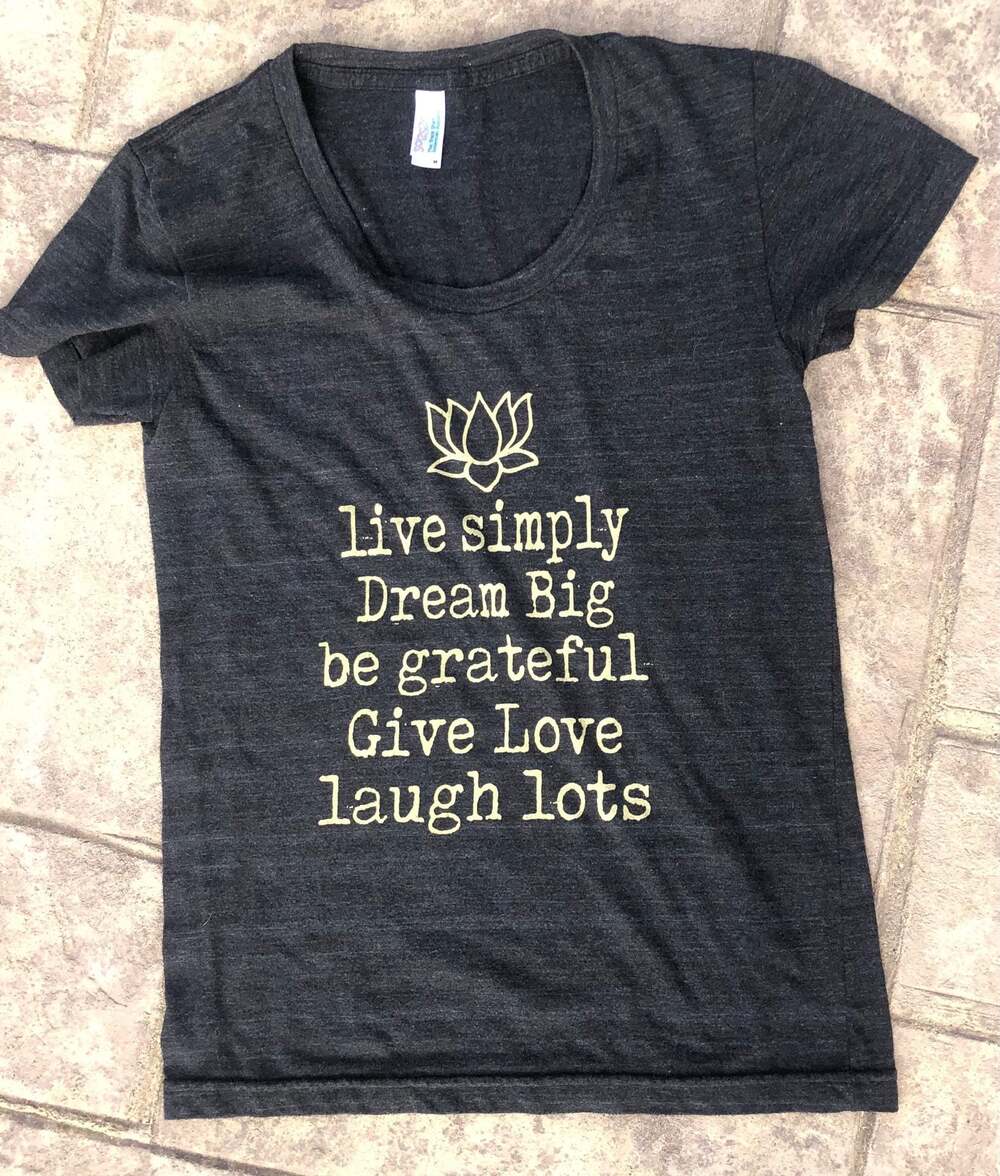 American Apparel The Track Shirt Live Simply Dream Big Graphic T-Shirt